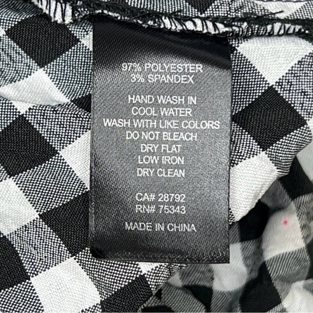 ✨HP✨ Rachel Zoe Black and White Gingham Pleated Skirt sz 10 - Picture 6 of 6